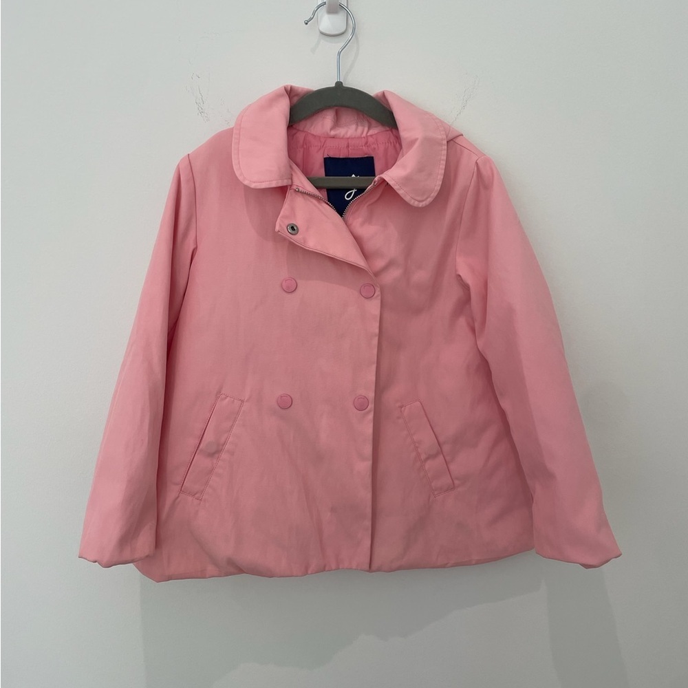 Jacadi Pink Double-Breasted Rain Jacket/ Parka, Size 6
